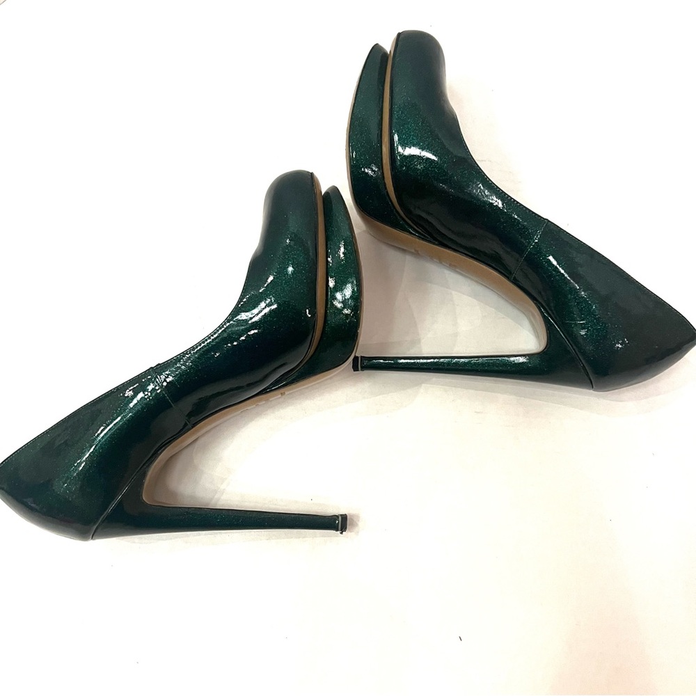 Nicholas Kirkwood Green Sparkle High Heels B13/9 - Picture 9 of 14